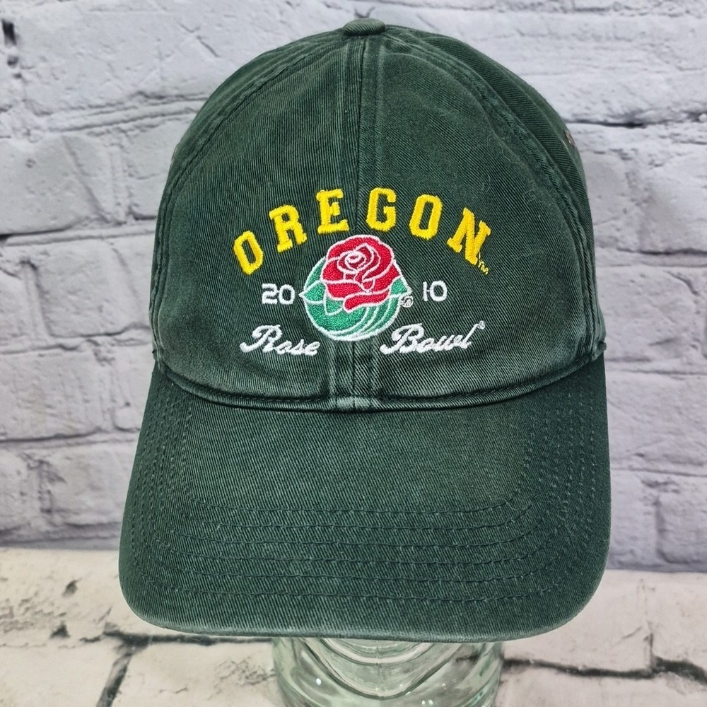 Oregon Ducks Rose Bowl 2010 Hat Mens Green Strapback Ball Cap